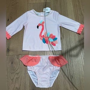 NWT Girls 2 Piece Bathing Suit 4T